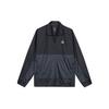 Men's Solid Color Zipper Long Sleeves Jacket Black DN3954-045