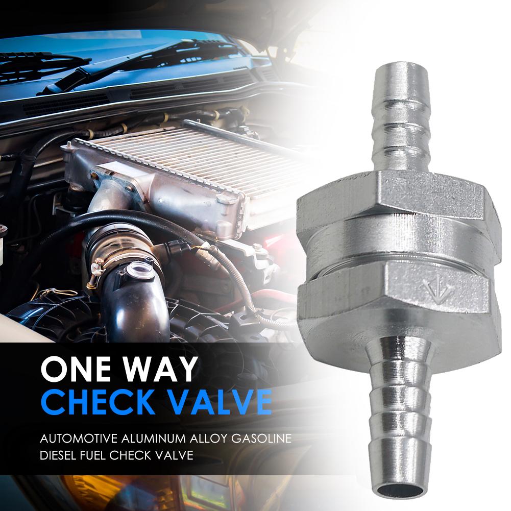Aluminium Alloy Fuel Non Return Check Valve One Way Petrol for Car Auto Helicopters Ships Accessories
