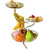 M-Modern-3-laags fruitmandhouder, decoratieve fruitschaalhouder, metalen standaard, tafel- of aanrechthouder voor groenten, brood en snacks