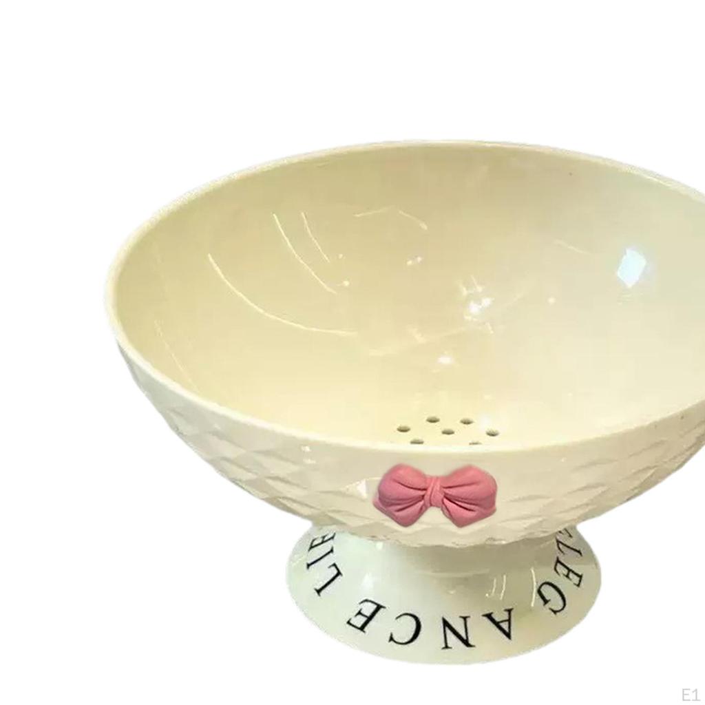Drain Fruit Bowl Strainer ,Decorative Dish, Basin for Fruits Candy and Snack Washing, Storing &