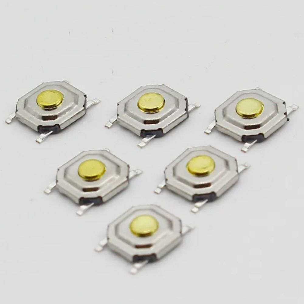 10PCS Metal SMD Pés Tátil 4*4*1.5MM Interruptores de Botão de Pressão Interruptor