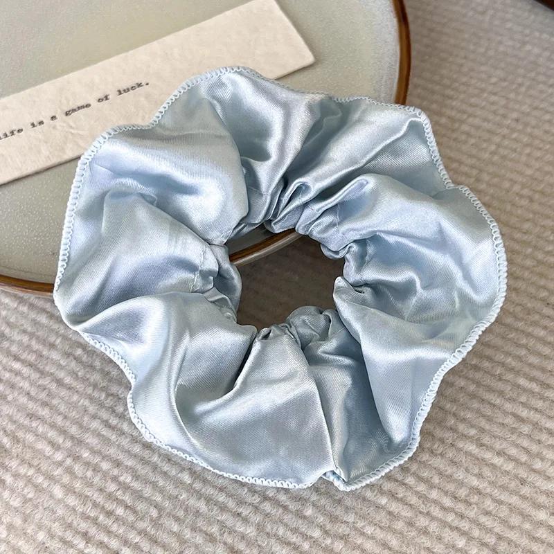 

Кремово-голубые двухслойные резинки для волос, повязки на голову для женщин, ретро, элегантные резинки для волос, резинки, модные женские аксессуары для волос