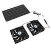 20W Solar Panel Fan Kit Heat Dissipation Ventilation Solar Powered Dual Fan with Switch for Chicken