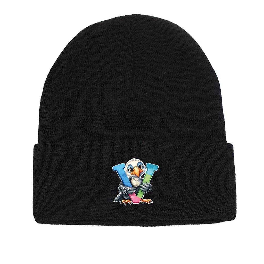 1pc, Alphabet A to Z and Animals Print Knitted Cap Beanie, 260 Knit Hats to Choose, for Men And Women