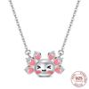 925 Silver Necklace Heart Silver Chain Moon 925 Original Necklace Clover Silver 925 Jewelry Women Gift