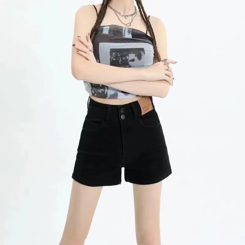 Women's Summer 2023 Elastic High-Waisted Slimming Jeans: Tight, Straight, Wide-Leg Shorts & Hot Pants
