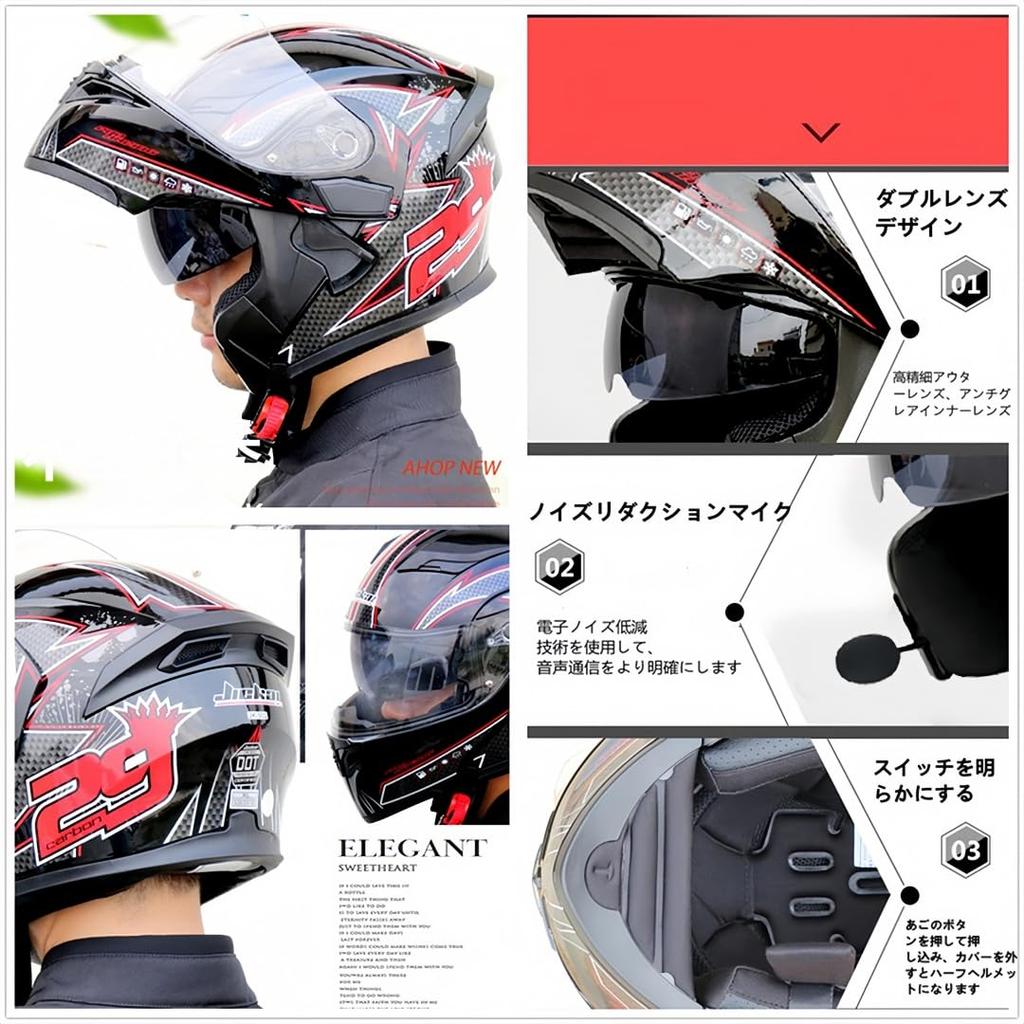 NEW JK-902 Motorcycle Helmet, Bluetooth System Helmet, Full Face Helmet for Motorcycle, Off-Road Helmet,