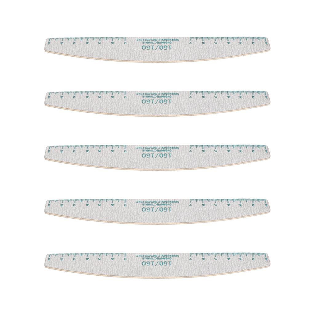 50pcs Nail Art File 150 150 Grit Polishing Reusable Washable Professional Nail Buffering File