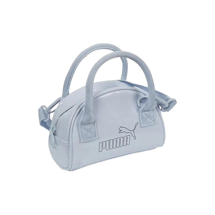 New PUMA Patent Leather Shoulder Bag, Crossbody Bag, Handbag Regular Women's Blue 078715-03