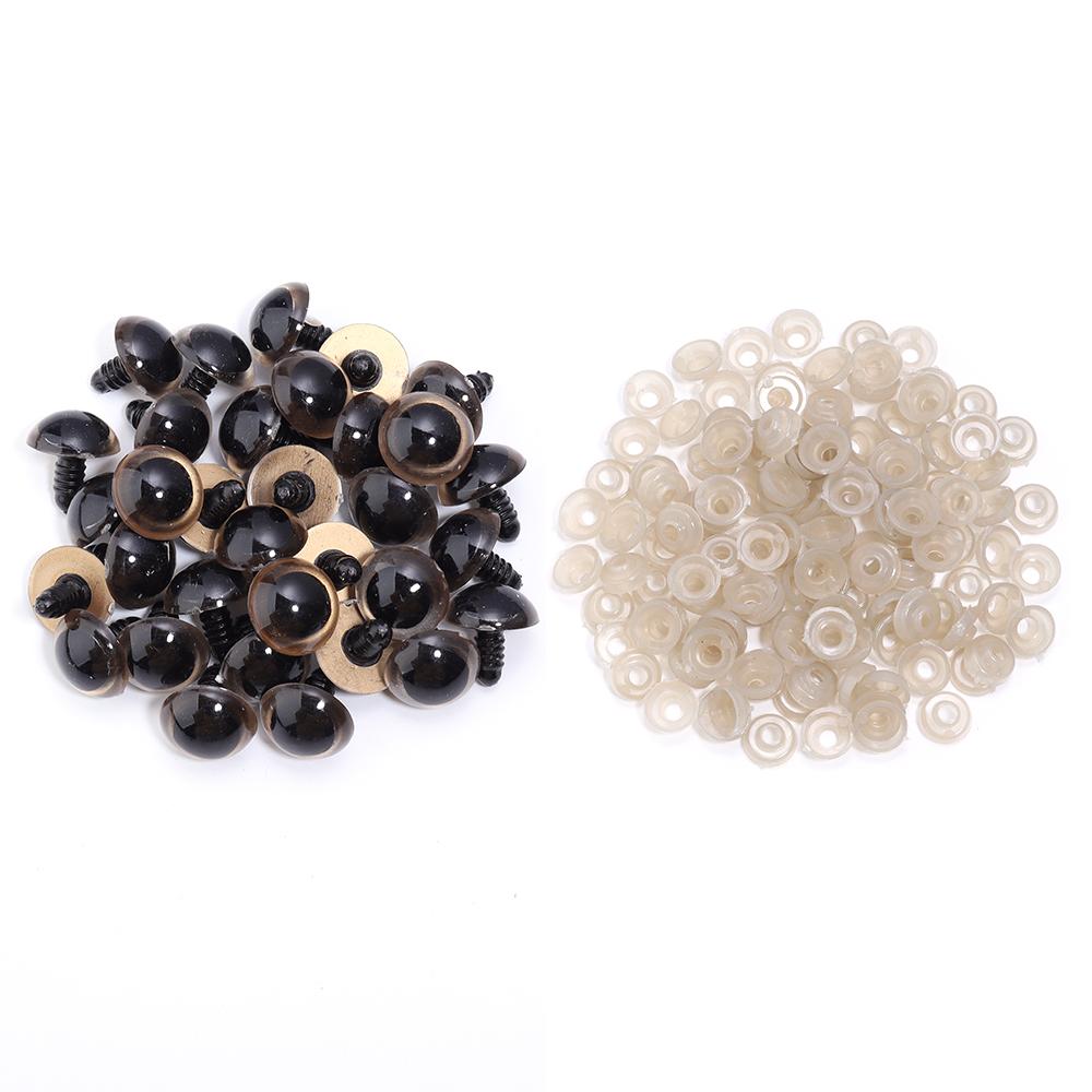 

50pcs Plastic Safety Eyes for Toys Amigurumi Diy Crafts TeddyBear Toy Eye For Doll Decoration Accessories Jewelry Findings 10mm 50sets золотий