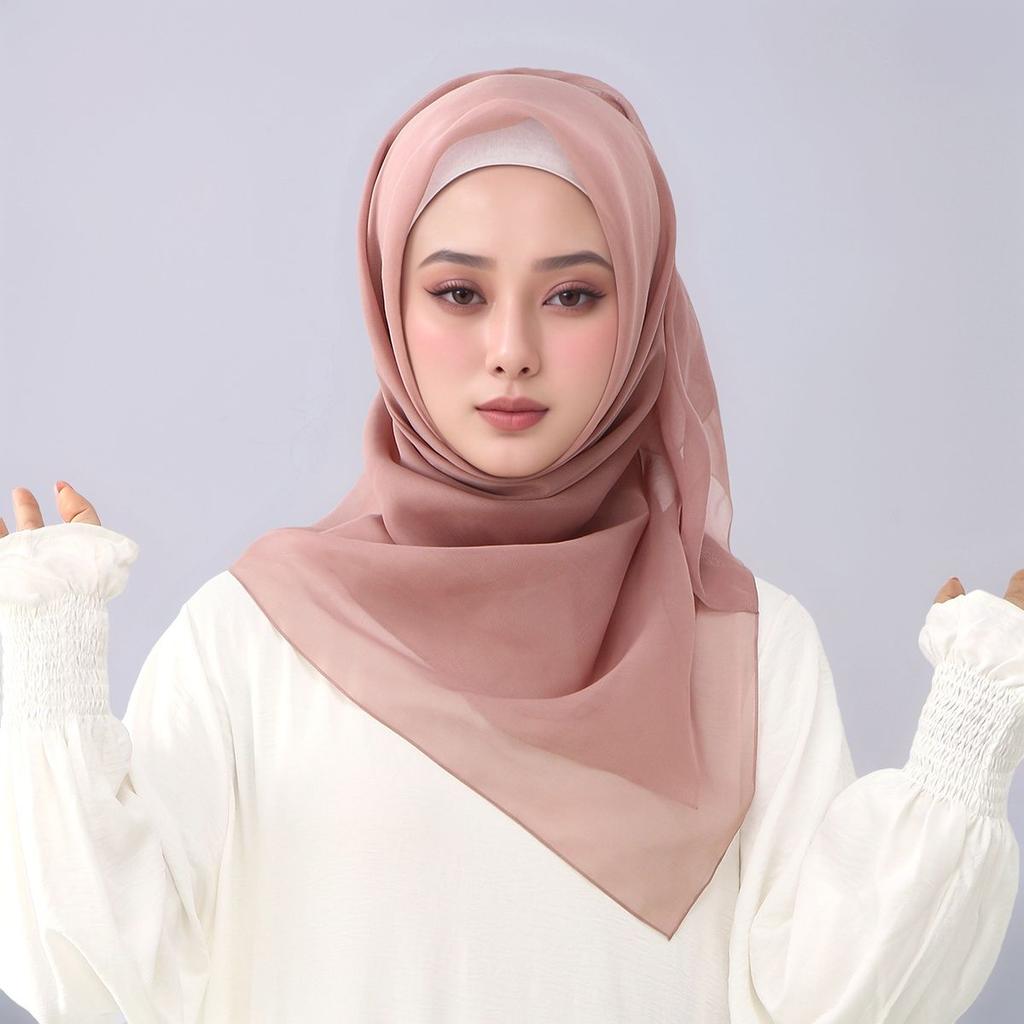 Ramadan 110Cm Solid Viscose Square Scarf Muslim Hijab For Women Breathable Headscarf Shawl Wrap New Fabric Turban Neckerchief