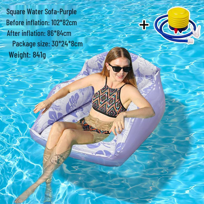 Eco-Friendly Inflatable Mesh Seat Raft - Single Person PVC Floating Pool Sofa