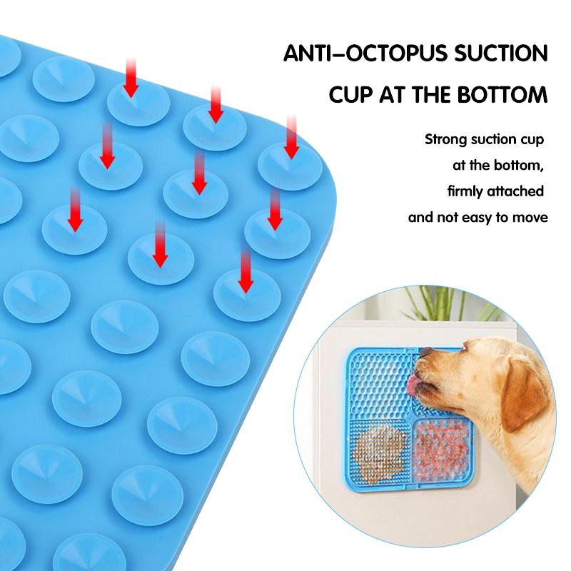 Pet Licking Plate, Slow Food Plate, Licking Pad, Silicone Pet Slow Food Tableware Bowl, Suction Cup, Dog Licking Pad, Slow Food