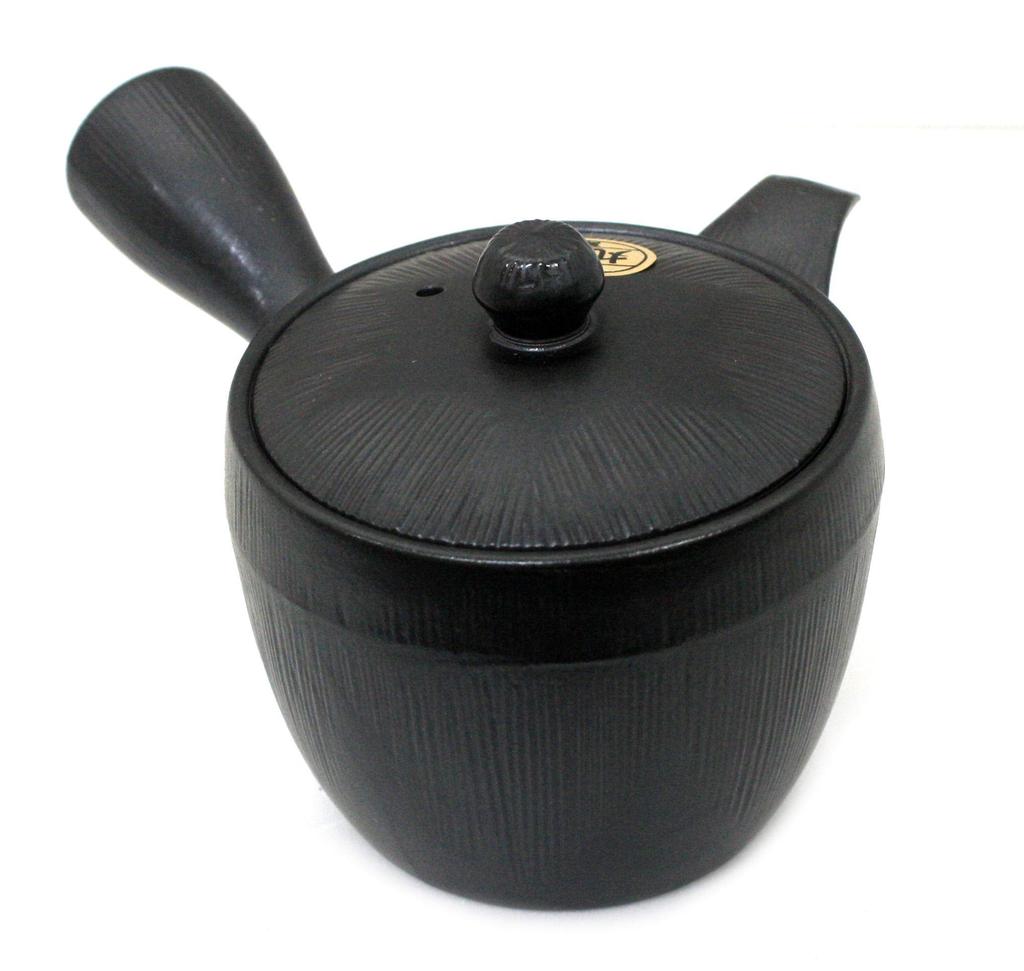Hisamura Touki Black Banko Round Net Senji Yogan 7460 Teapot, 370ml, Ware, Teapot, Pattern,