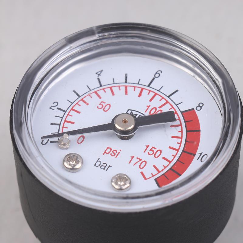 Pressure Gauge Air Compressor Pneumatic Hydraulic Fluid 0-12Bar / 0-170Psi Easy To Read Dial Measuring Instrument