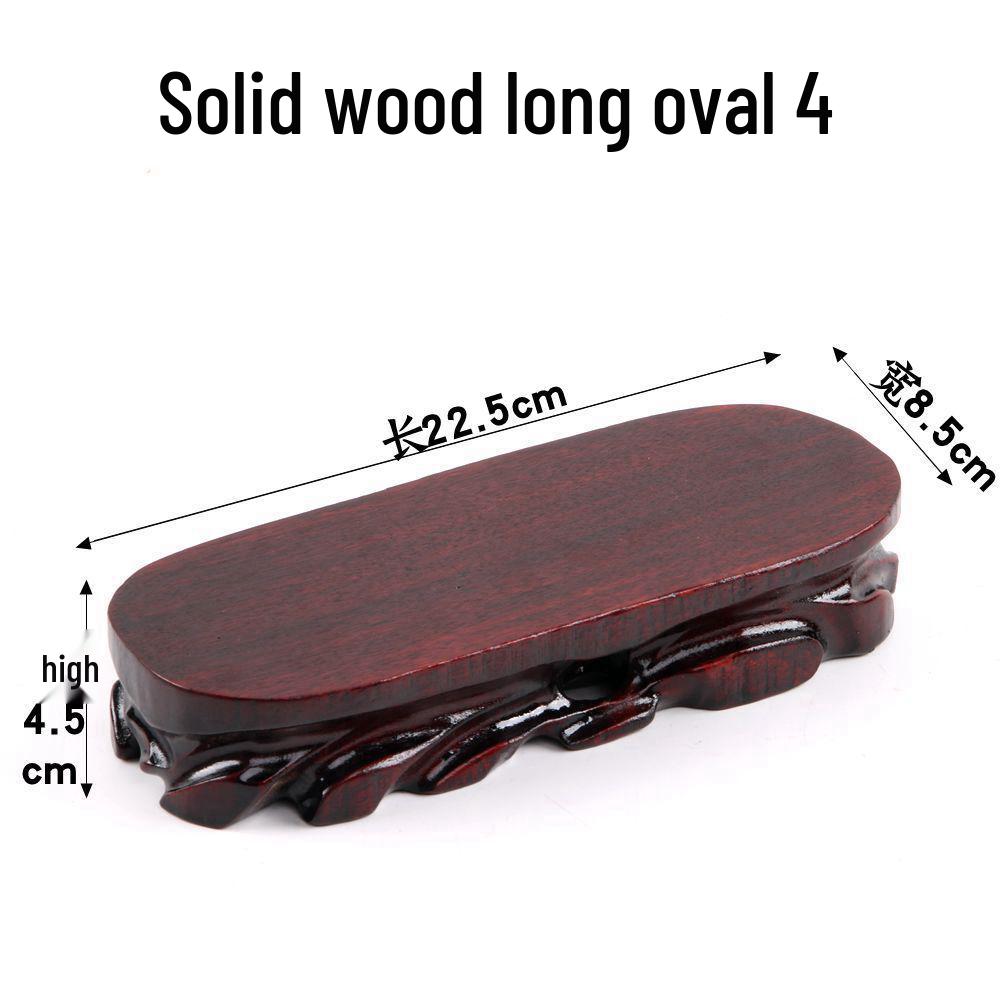 Junran Podstawa z litego drewna rzeźbiona dla posągu Buddy, wazonu, bonsai lub ekspozycji czajnika