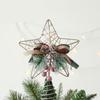 Glitter Christmas Tree Top Star Five-pointed Star Christmas Tree Ornaments  Christmas Decoration
