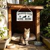 Rustic Pet Door Sign, House Wooden Home Decor Farmhouse Dog Wall Hanging Plaque, Country