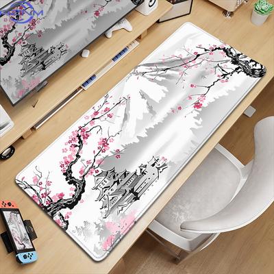 1pc Hd Print Sakura Mouse Pad Xxl Gaming Keyboard Deskmat NonSlip Office Carpet Laptop Kawaii Japanese Cherry Blossom Mousepad