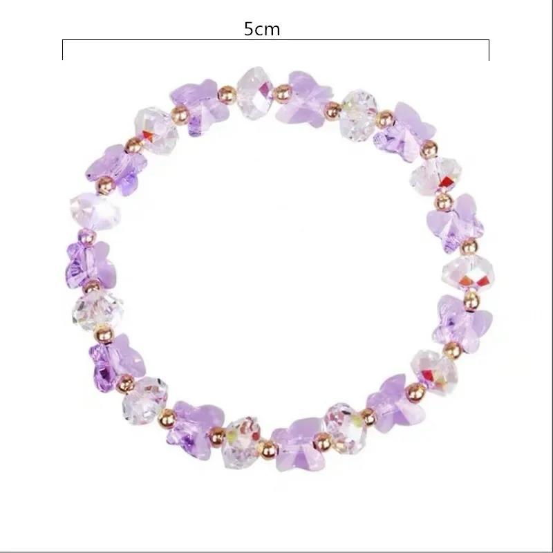 Lovely Butterfly Crystal Beaded Bracelets Women Sweet Temperament Handwork Bracelets&Bangles Charms Jewelry Making Bracelet