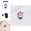 Adorable Pink Cartoon Character Brooch With Big Eyes Unique Metal Badge Accessory
