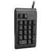 Backlit Keypad USB Wired Numeric 19‑Key Keyboard Mechanical Feel Tricolor Breathing Black(Black )