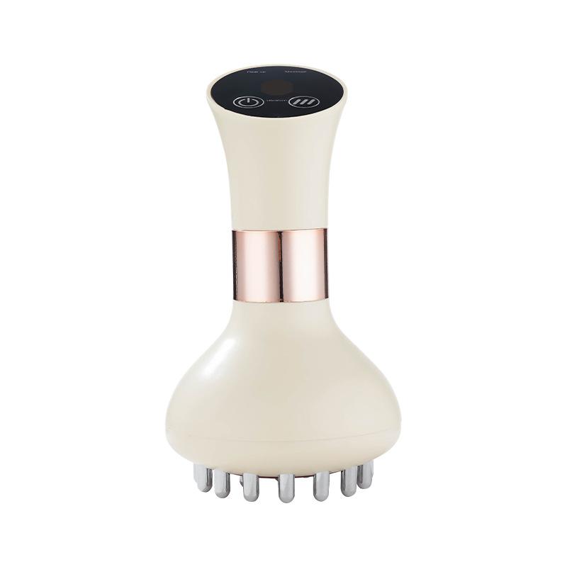 Electric Meridian Brush Body Lymphatic Massager Drainage Machine Guasha Brush Massage Relaxing Scrapping Massager Tool бежевый