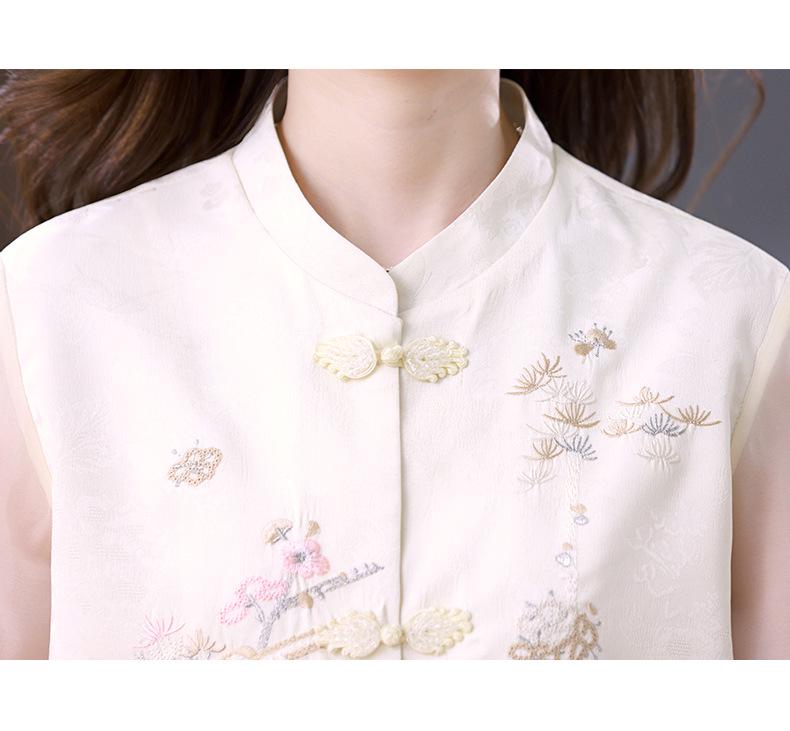 Spring/Autumn Women's High-End Frog Button Shirt Jacket: New Chinese Style