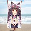 Nekopara Chocola Cat Girl Maid Anime Beach Towel Microfiber Quick Dry Kawaii Bath Towel For Pool Beach Travel Anime Fans Gift