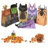24pcs Halloween Treat Bags Party Tote Bag Packs Trick or Treat Goody Bags with Stickers Gift Bag Halloween Gift Bags Party Favor Bags Gift Wrap Bags