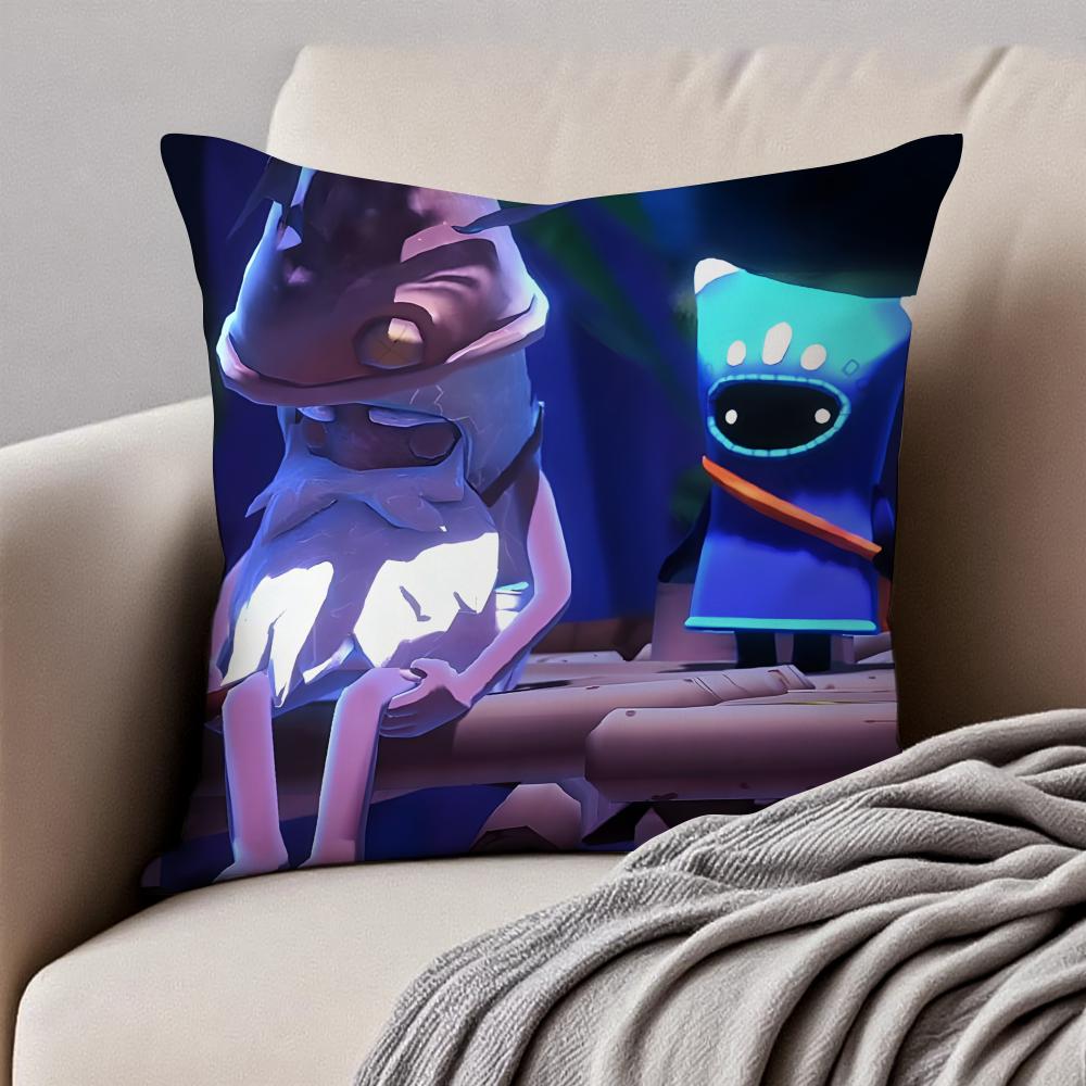 

Game TThe Last Campfire Cushion Cover Pillowcase Antidustmite Invisible Zipper Short Plush Sofa Cushion 30X30cm