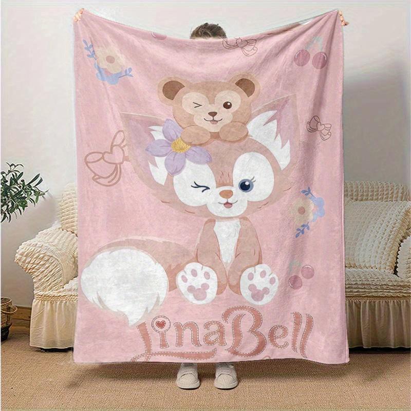 1pc, LinaBell (1) Home Decor Flannel Blanket Perfect Gift for Bedroom, Living Room, Travel, Camping, Car