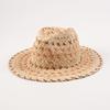 Spring Summer Fashion Striped Fedora for Women, Elegant Foldable Straw Sun Hat, Beach Vacation Accessory