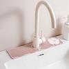 Silicone Faucet Drain Pad Splash Proof Anti-slip Sink Splash Guard Flexible Foldable Countertop Storage Tray Bathroom