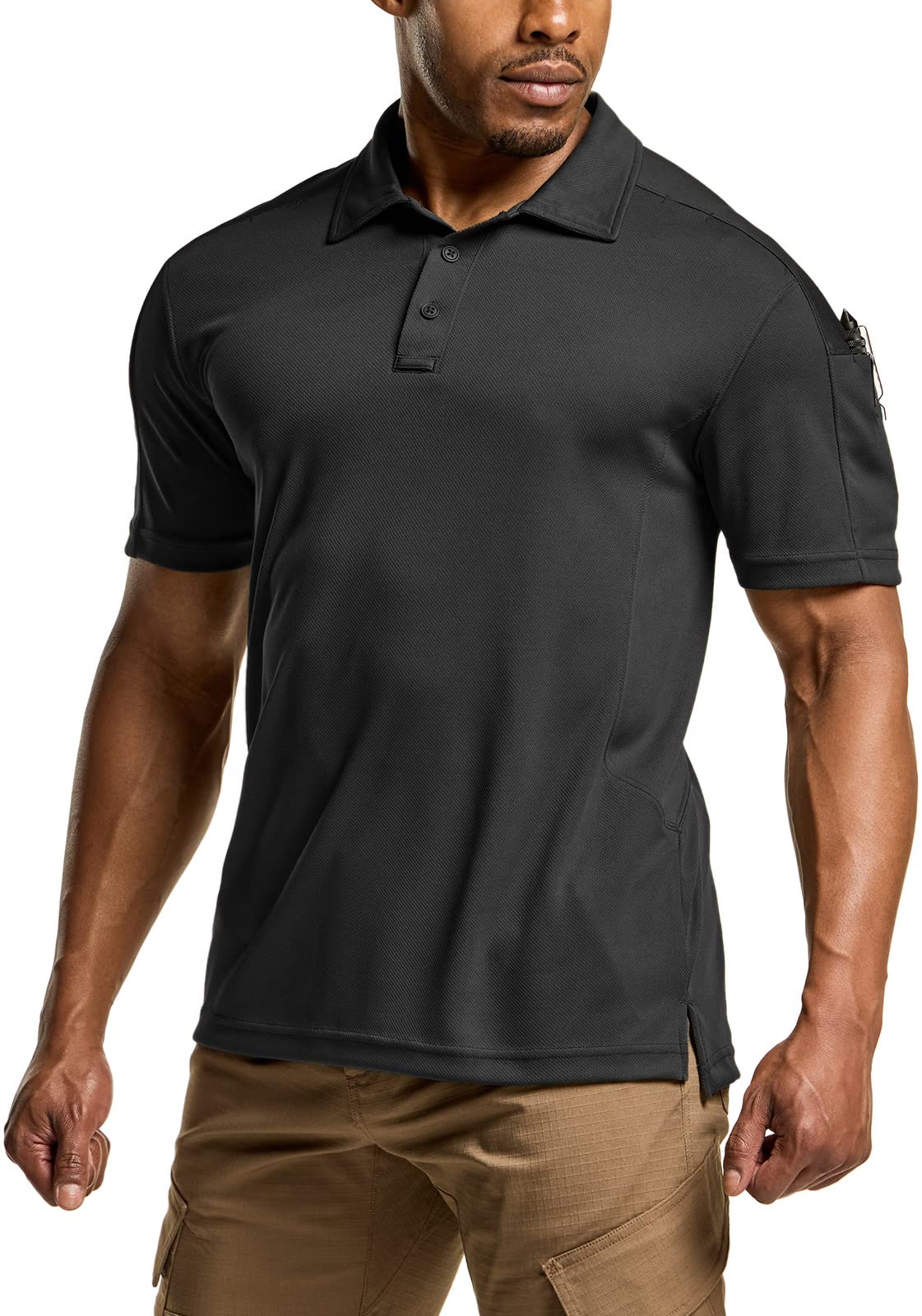 

CQR Short Sleeve Polo Mesh Perfect for and Cool Biz Simple and Plus Sizes Men s Shirt, Moisture-Wicking, Quick-Drying, Fabric, Fitness, Golf,
