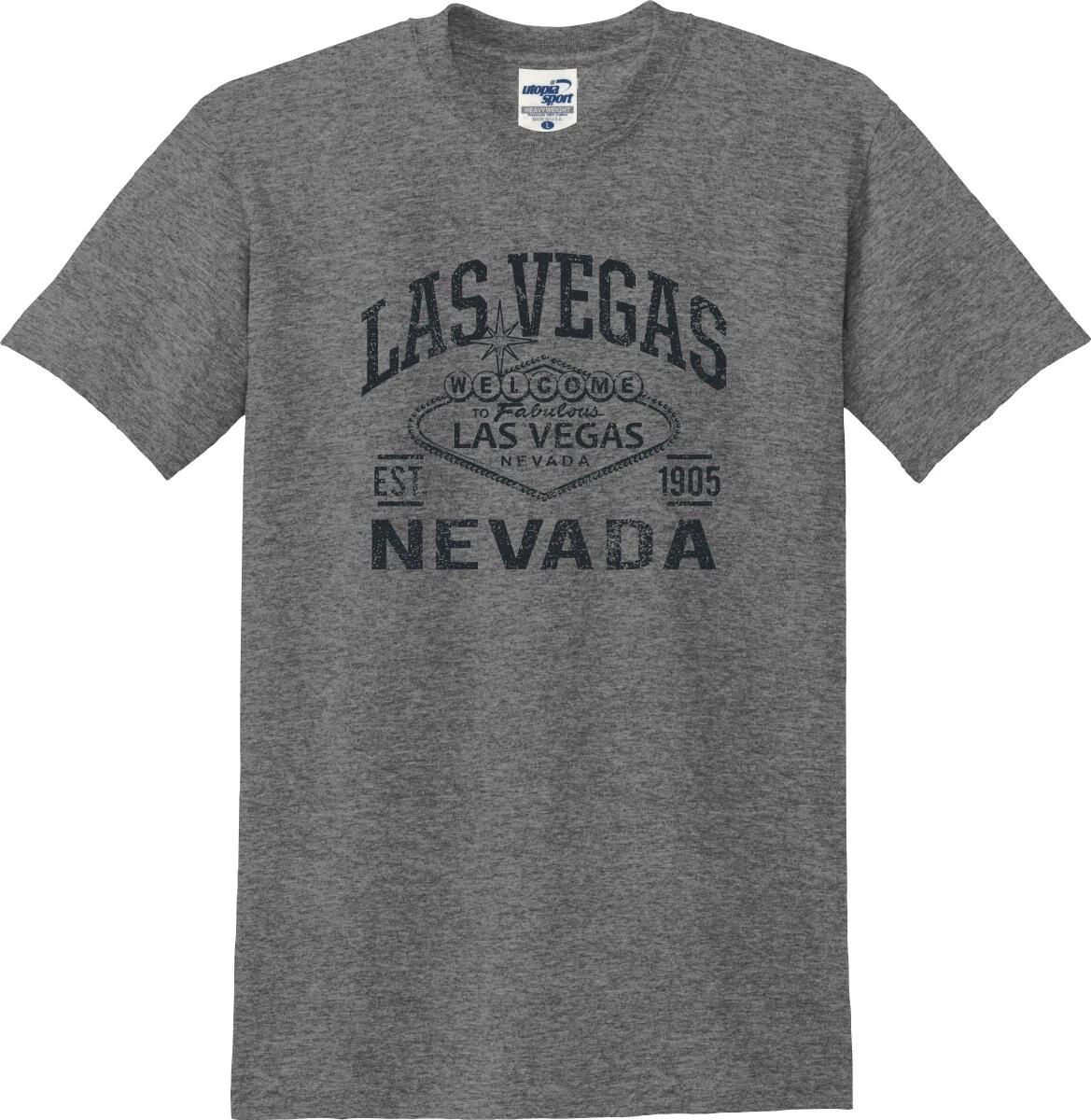 Las Vegas Nevada Est. 1905 Welcome Sign Distressed Unisex T shirt (S-5X) S