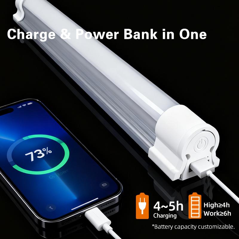 Multi Modes Rechargeable Magnetic LED Stick Tube Light 223g Lightweight Household Maintenance Outdoor Emergency Lighting
