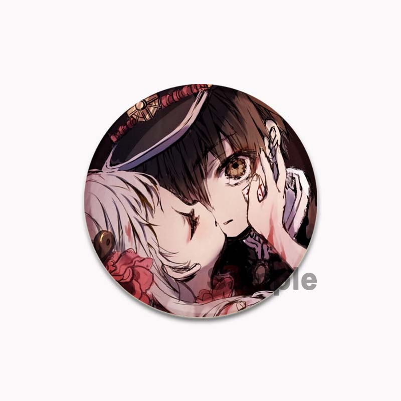

32/44/58 мм аниме-булавки Ханако Кун в виде туалета, круглые мультяшные броши-защелки для рюкзака, одежды, аксессуаров, коллекции, украшения для значков 44mm