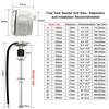 52MM Fuel Level Gauge With 0-190 Ohm Fuel Level Sensor 100-500mm Fit For Car Boat Marine Yacht Fuel level indicator 9-32V