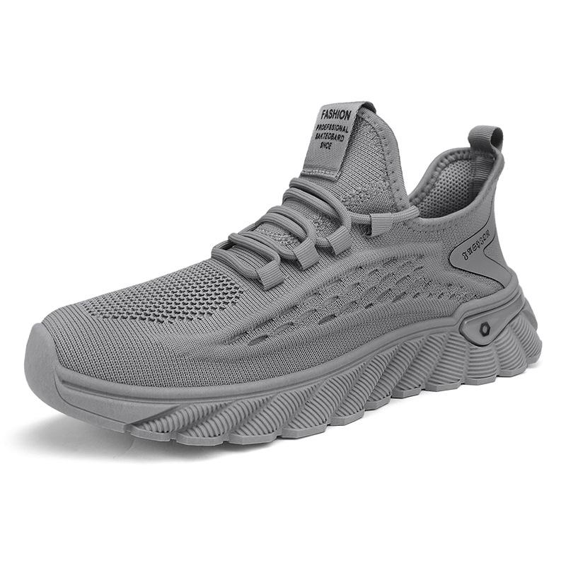 Summer new fashion casual shoes low-top lace-up fly-woven sports shoes outdoor sports running shoes men's one 2025