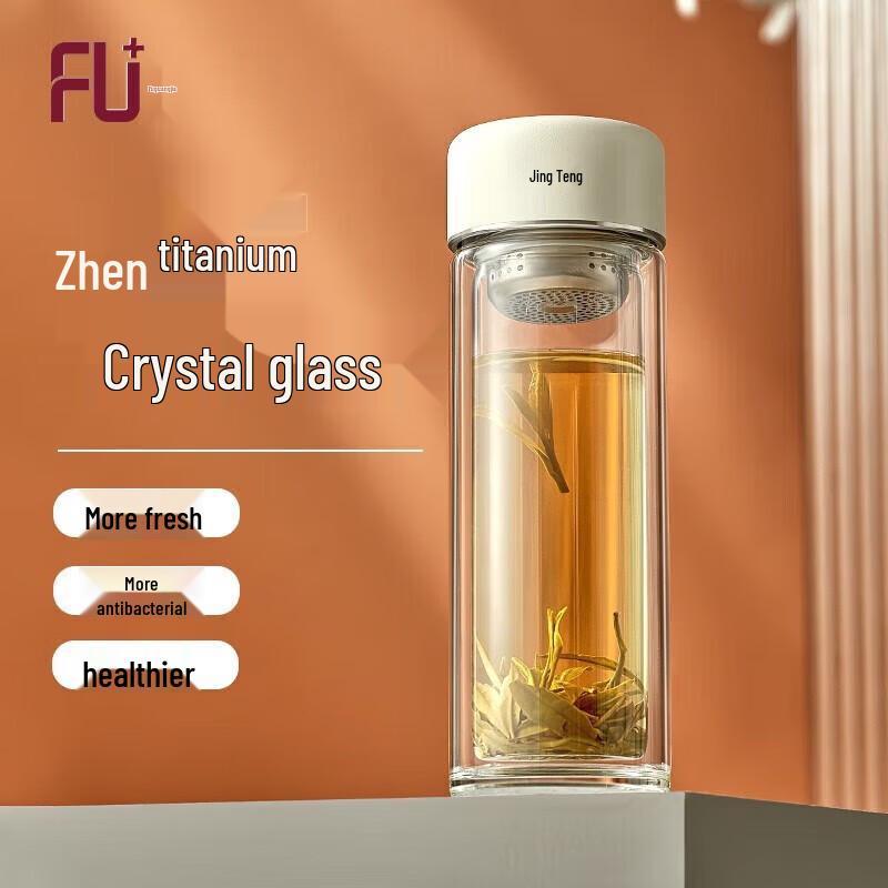 FUGUANG FU+ Nature Series Double-Layer Tea Infuser Glass Bottle