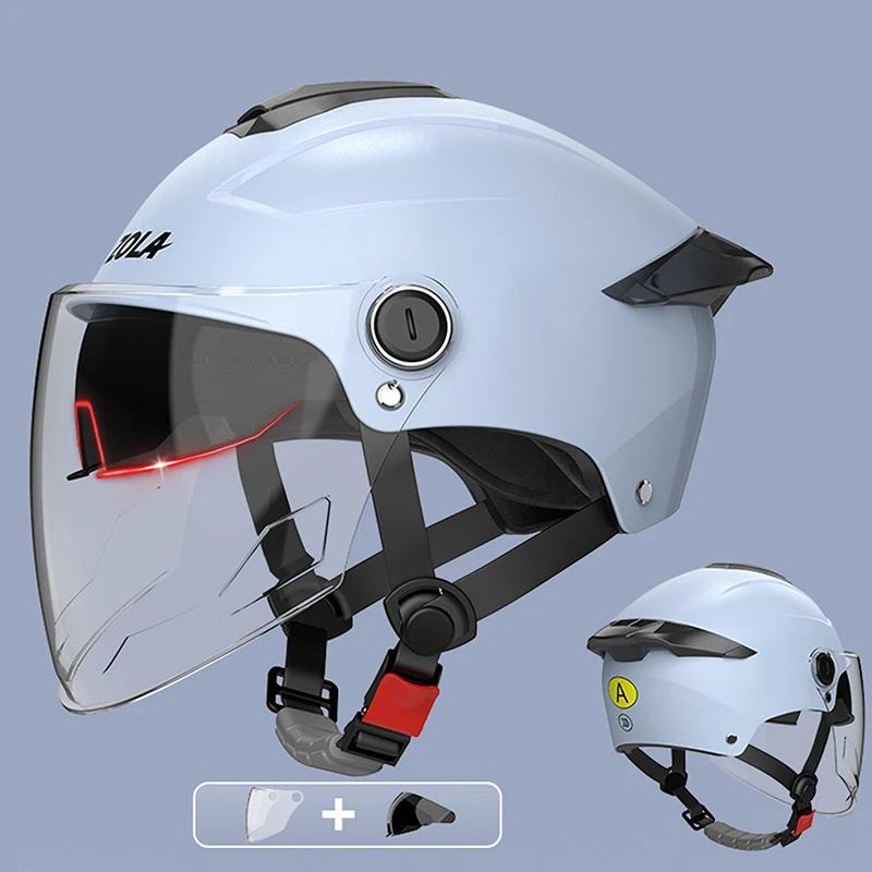 UV Protective Motorcycle Helmet with Sun Visor Lightweight All Season Safety Gear for Men Women E Bike Compatible