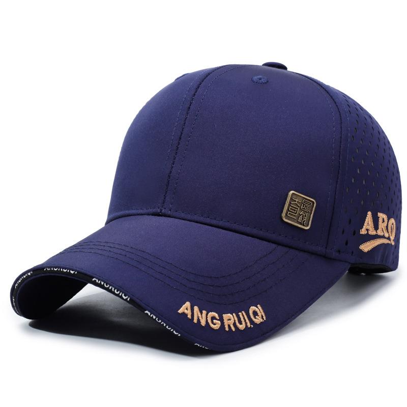 Men'S Breathable Baseball Cap Summer New Style Embroidered Letter Outdoor Casual Sun Protection Hat Duckbill Cap Polyester
