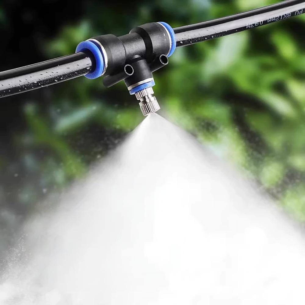 30Pcs 8mm Low Pressure Misting Nozzle 0.2-0.6mm Sprayer Irrigation Cooling Humidification Dust-Removal Nebulizer Aeroponics Tool