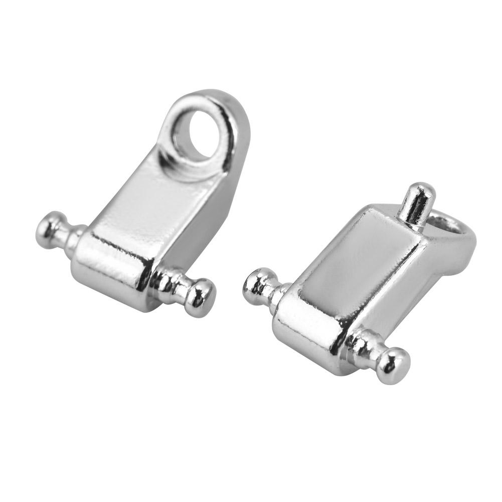 2PCS Roller String Tree Retainer with Screw Accessory for Electric Guitar Bass (Silver)