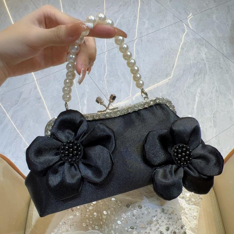 

Clutch Bag Pearl Clutch Bag Wedding Dress Bag Cheongsam Bag Crossbody Women s Bag Hand-held Dinner Bag чорний