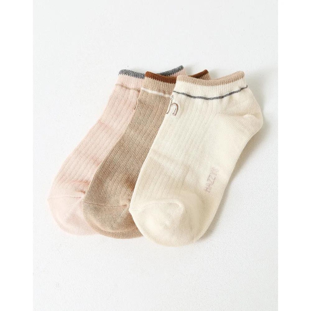 HISS5E110I2_Women's Sneaker Color Mix 3-Piece Sock Set