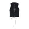 Women Sexy Strappy Sleeveless Slim Fit Solid Cropped Casual Tank Top