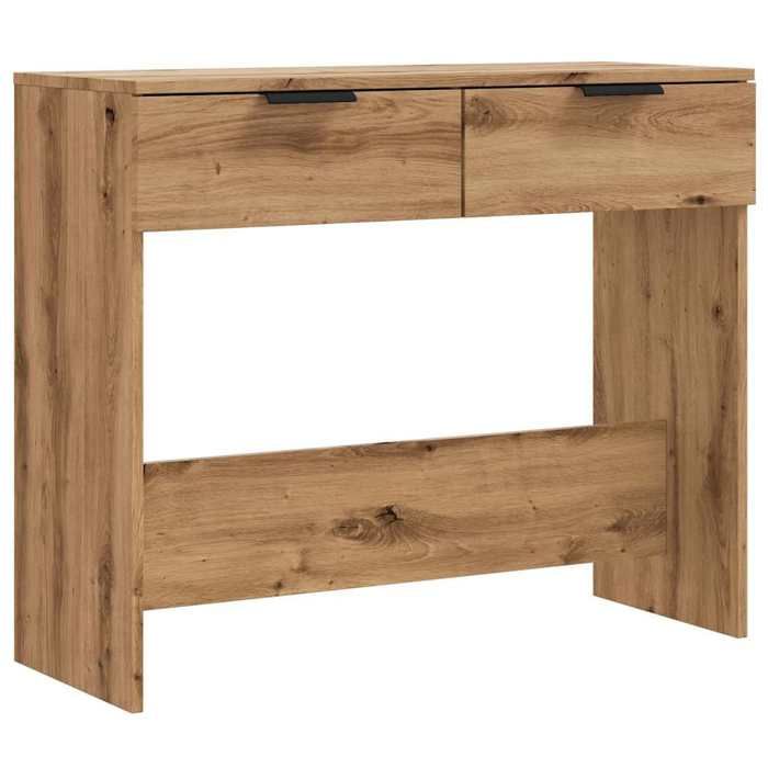 VidaXL Table console chêne artisanal 90x36x75 cm bois d'ingénierie, bout de canapé, table de couloir, derrière la table de 856946
