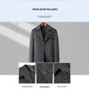Men's Mid-Length High-End Woolen Trench Coat - Autumn/Winter Warmth